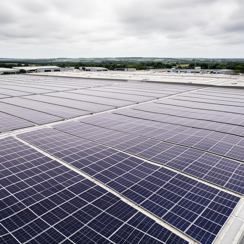 Warehouse rooftop PV clean
